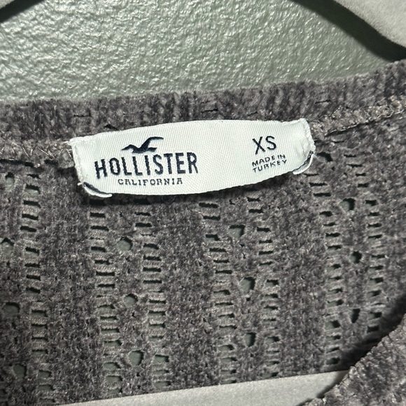 Hollister Charcoal Open Knit Top - Picture 4 of 4